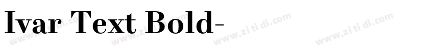 Ivar Text Bold字体转换